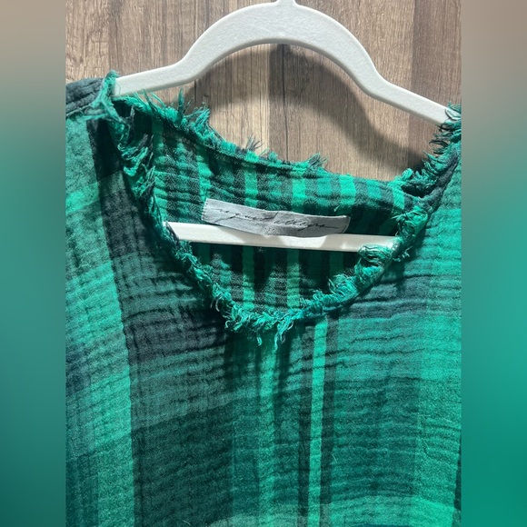 Raquel Allegra Women’s  Designer Green cross 100% Cotten Green Oversized 3-L-XL - Picture 3 of 7